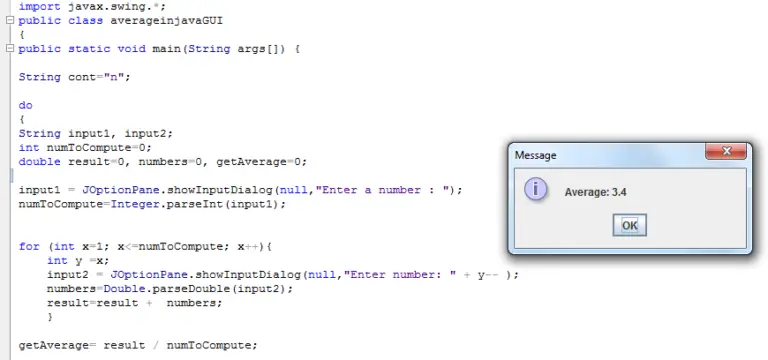 Get the Average of numbers in Java - iNetTutor.com