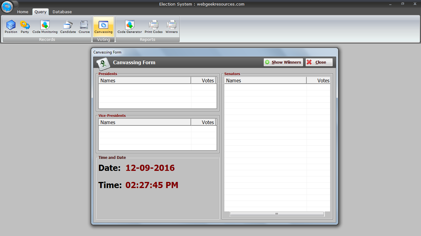 Lan Based Voting System in Visual Basic