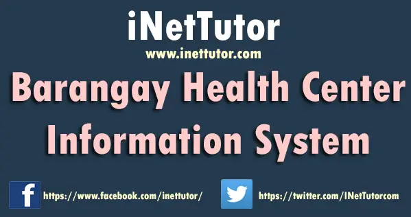 barangay health center information system thesis pdf