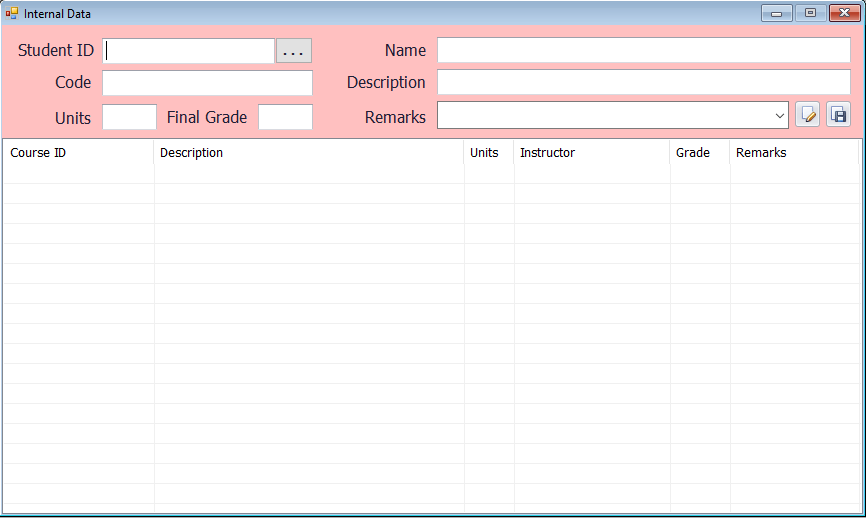 TOR Grade Input Form