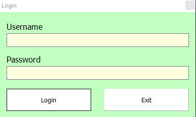 TOR System Login Form