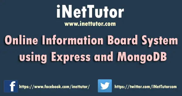 Online Information Board System using Express and MongoDB