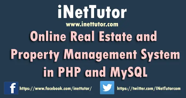 Online Real Estate and Property Management System in PHP and MySQL