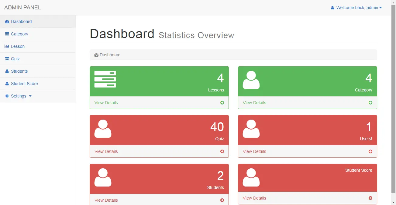 Math Learning App in PHP and MySQL