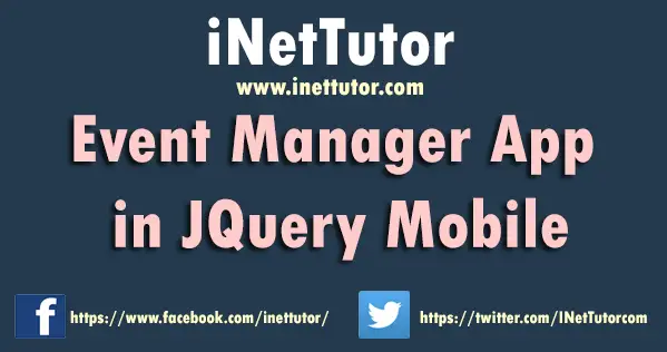 Event Manager App in JQuery Mobile