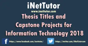 capstone project titles for information technology