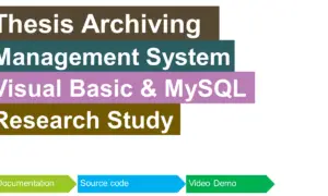 Thesis Archiving in Visual Basic and MySQL