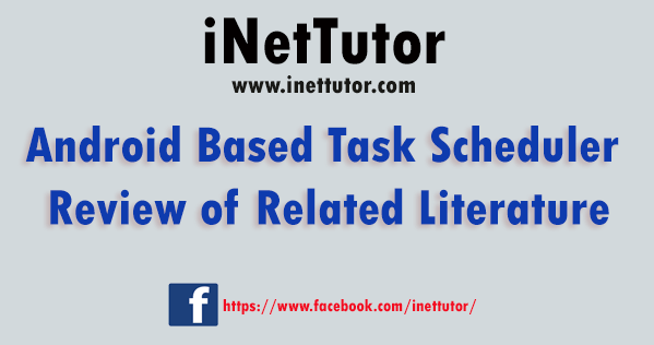 Android Based Task Scheduler Review of Related Literature