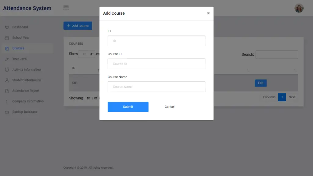 Web-Based Attendance System Free Download Bootstrap Template ...