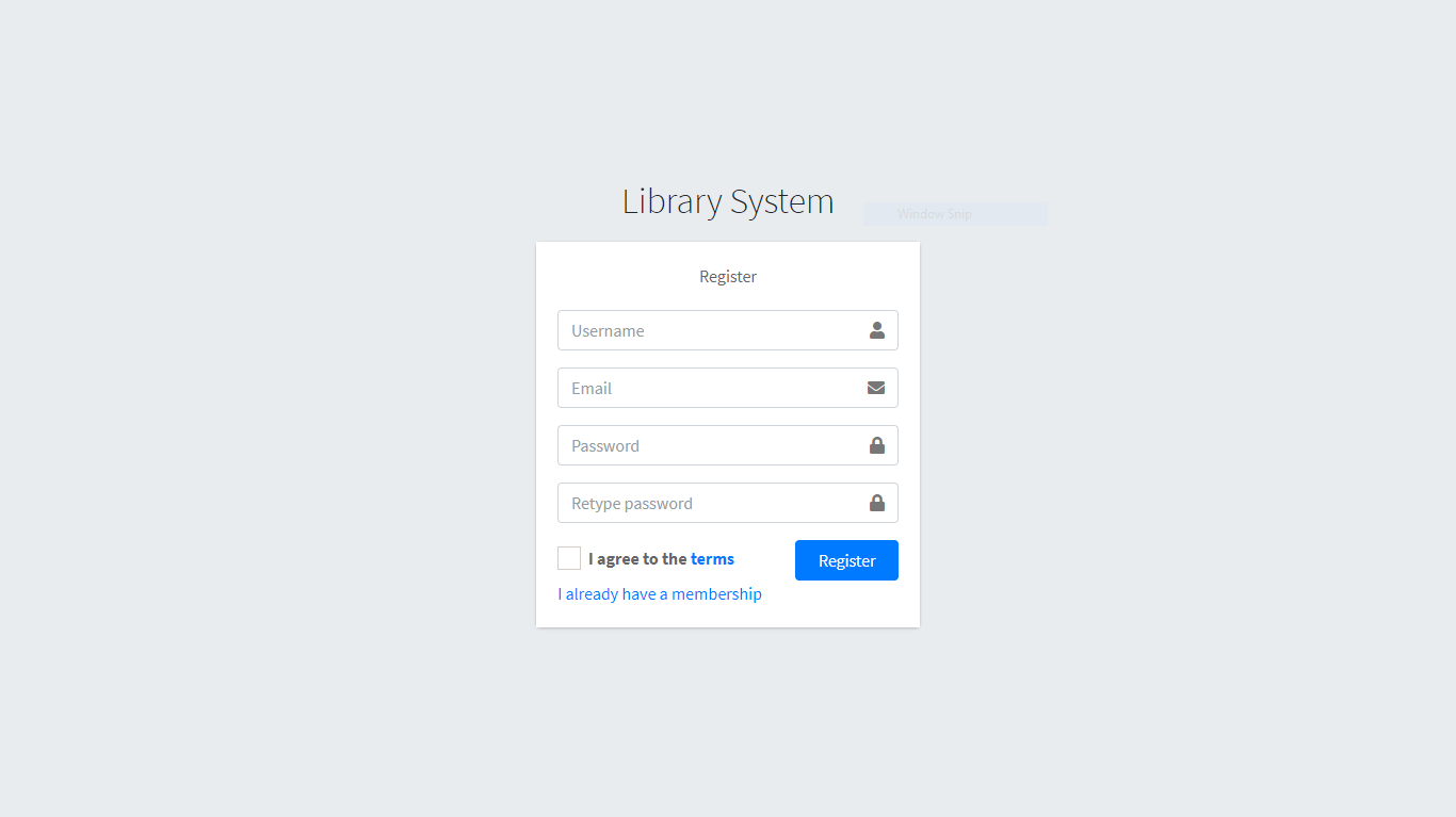 Library System Register Module