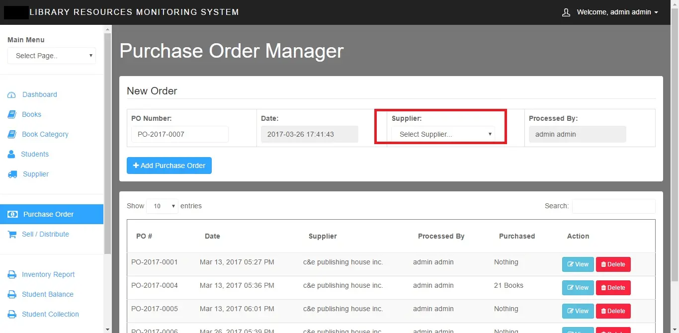 Automated Library Resources Dispersal System