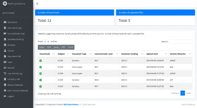Exam Paper Repository Management System