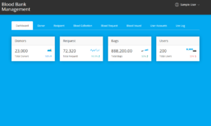 Blood Bank Management System Dashboard