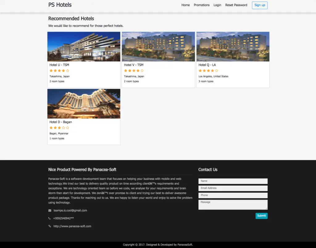 Multi Hotel Management System in PHP and MySQL