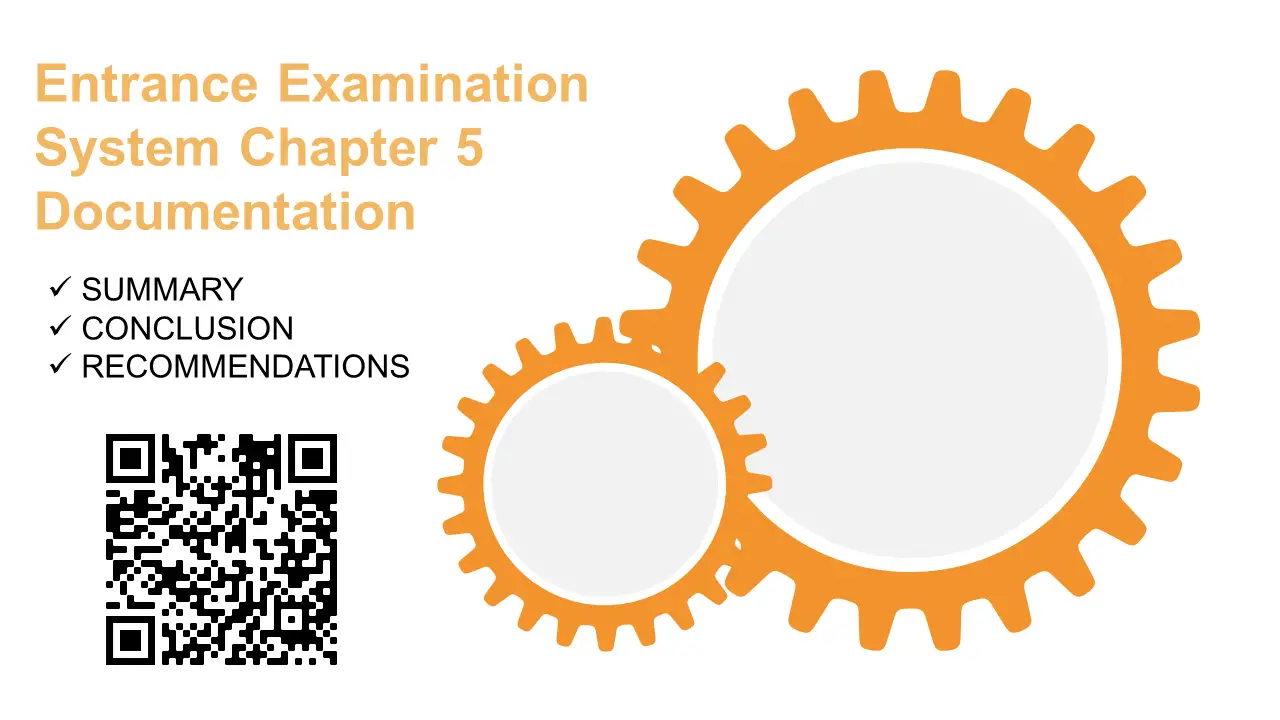 Entrance Examination System Chapter 5 Documentation