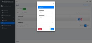 Procurement System in PHP and Bootstrap