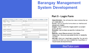 Barangay Management System Development Part 5 - Login Form