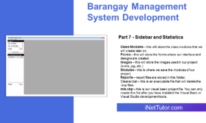 Barangay Management System Development Part 7 - Sidebar and Statistics