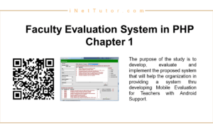 Faculty Evaluation System in PHP Chapter 1