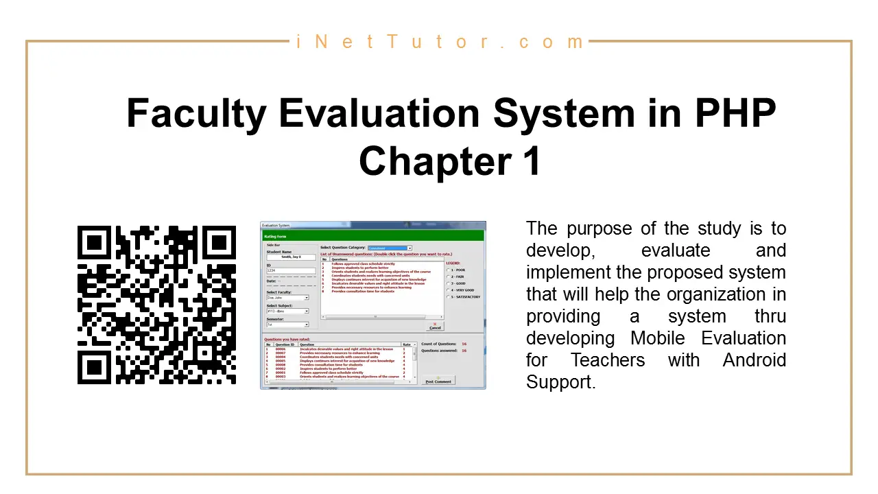 Faculty Evaluation System in PHP Chapter 1