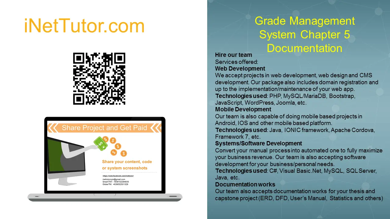 Grade Management System Chapter 5 Documentation