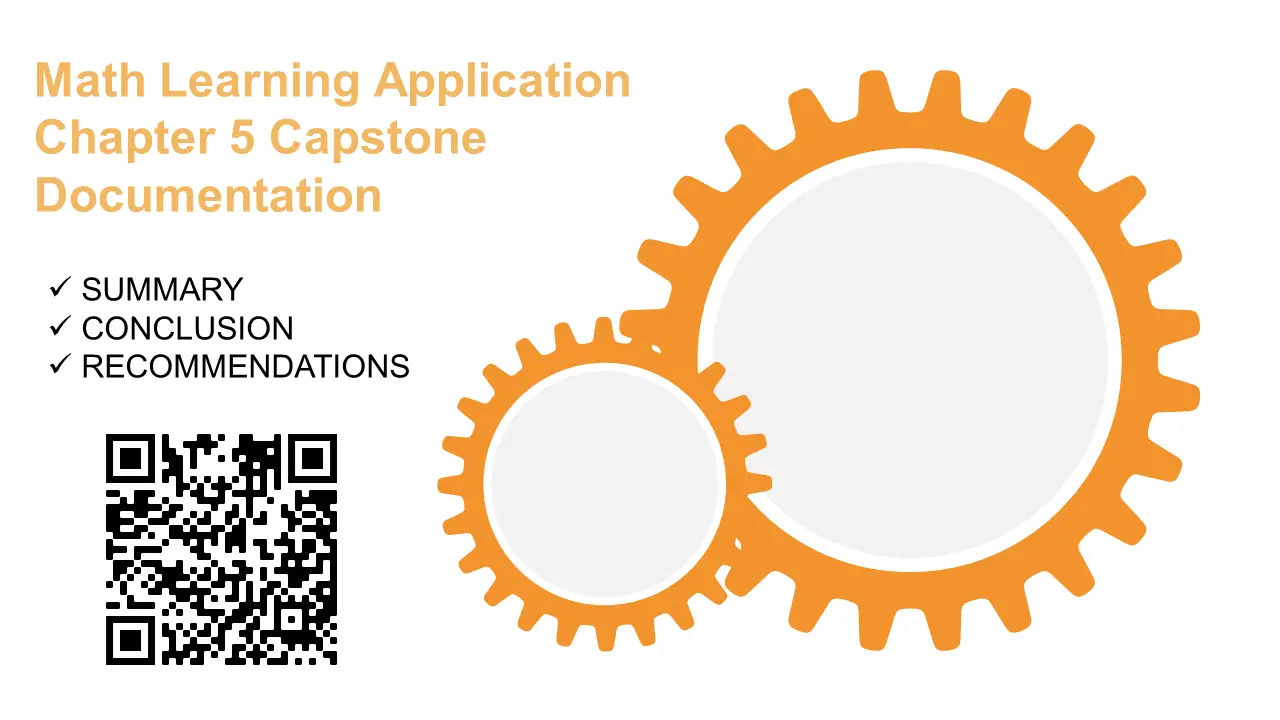 Math Learning Application Chapter 5 Capstone Documentation