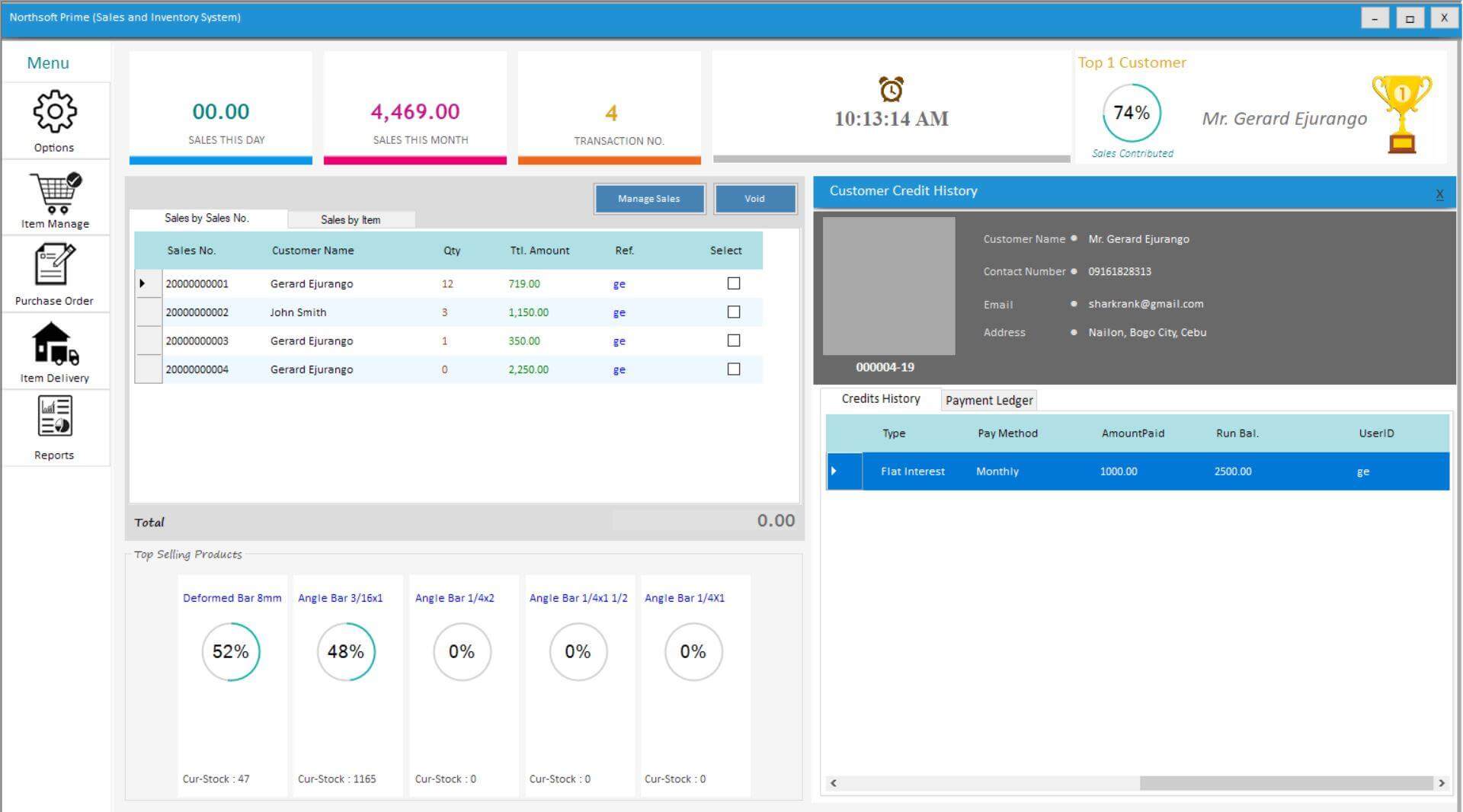 Sales and Inventory System in VB.Net Customer Credit History