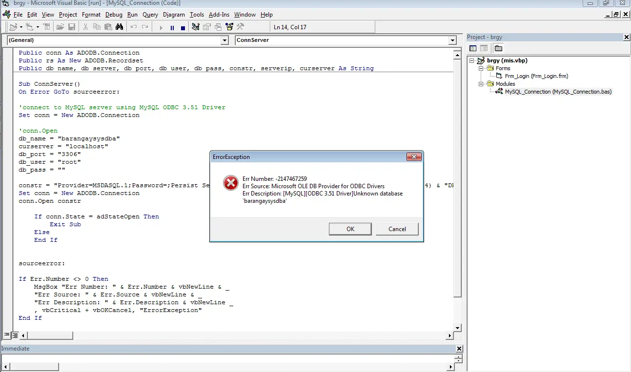 Visual Basic and MySQL Connection 2