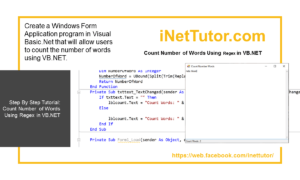 Count Number of Words Using Regex in VB.NET - Tutorial and Source code