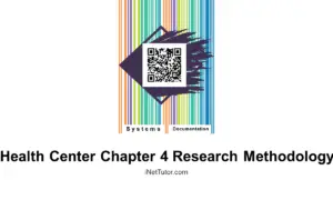 Health Center Chapter 4 Research Methodology