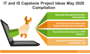 IT and IS Capstone Project Ideas June 2020 Compilation