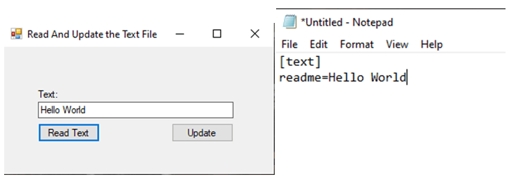 Read and Update Text File in VB.Net - Final Output