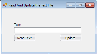 Read and Update Text File in VB.Net - Form Design