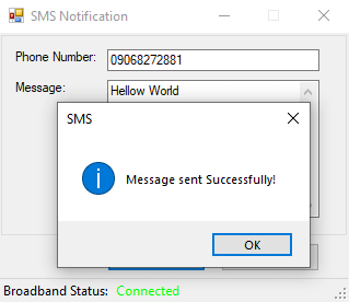 SMS Notification and Sender in VB.Net Final Output