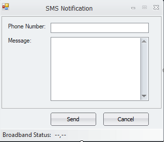 SMS Notification and Sender in VB.Net Form Design