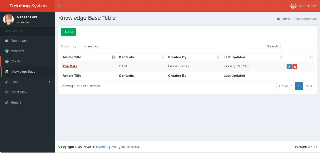 Support Ticketing System in PHP and Bootstrap Free Download