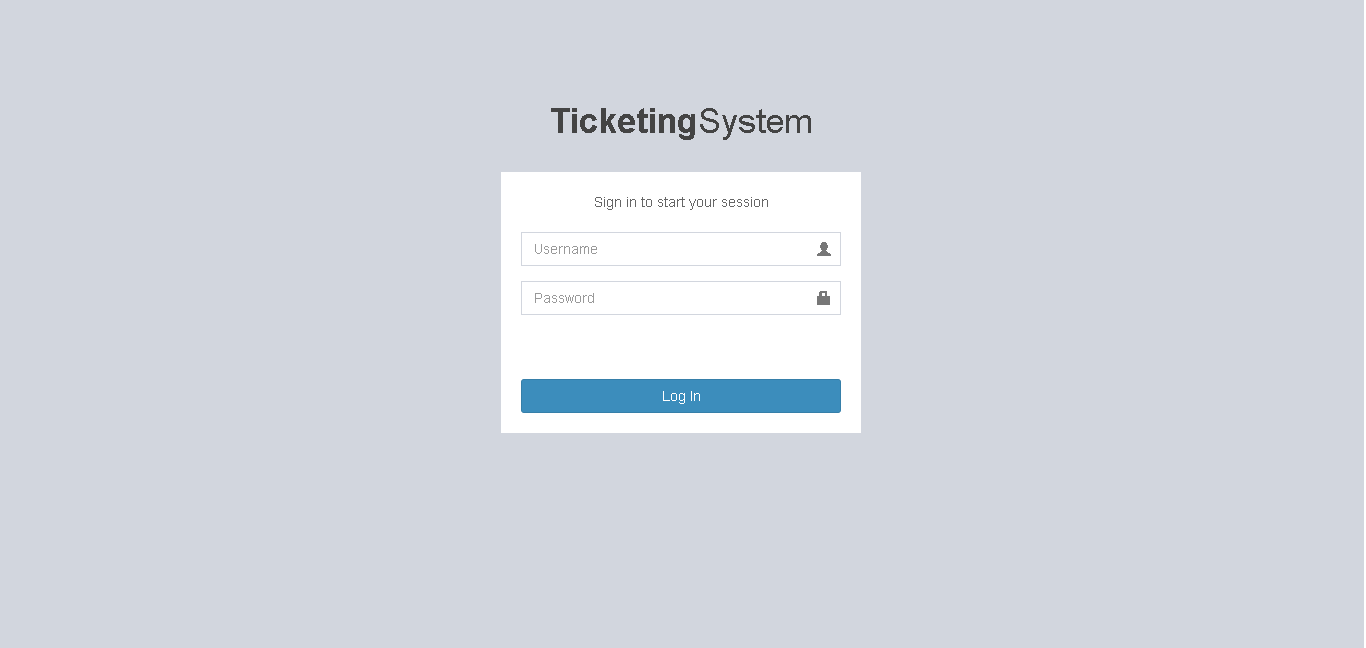 Support Ticketing System Login Form