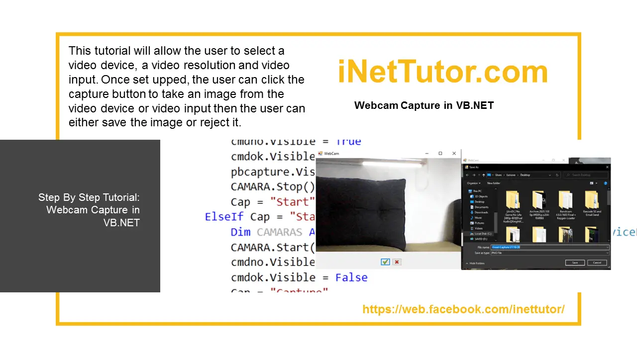 Webcam Capture in VB.NET Source code and Tutorial