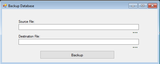 Back-Up MS Access Database in VB.NET Tutorial and Source code - Form Design