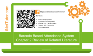 Barcode Based Attendance System Chapter 2 Review of Related Literature