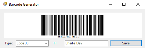 Barcode Generator in VB.NET Tutorial and Source code - Final Output