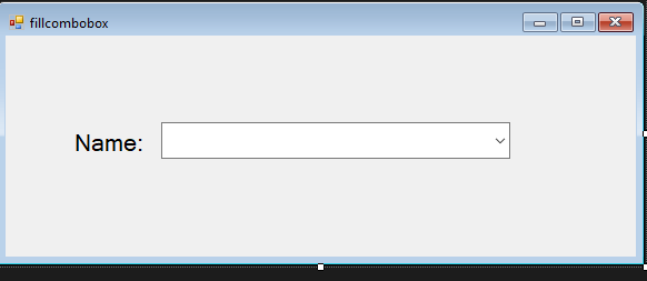 Bind Combo Box with MySQL Database Value using C# - Form Design