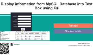 Display information from MySQL Database into Text Box using C#