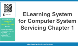 ELearning System for Computer System Servicing Chapter 1