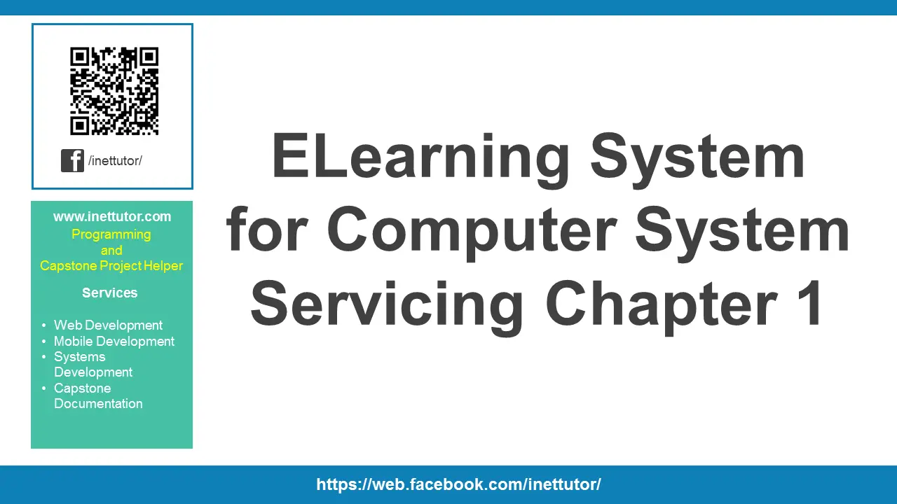 Elearning system for computer system servicing chapter 1