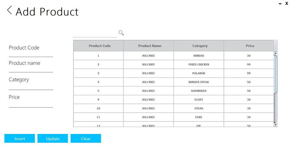 Java Swing Framework Point of Sale for Fast Food - Add Product Module