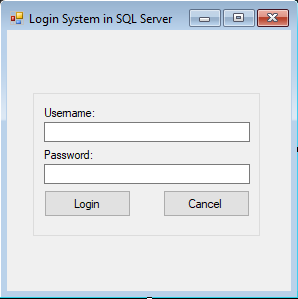 Login System in VB.NET and SQL Server Tutorial and Source code - Form Design