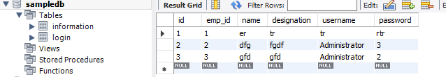 Select data in DataGridView Rows and Show in TextBox Using C# MySQL Database - Step 2