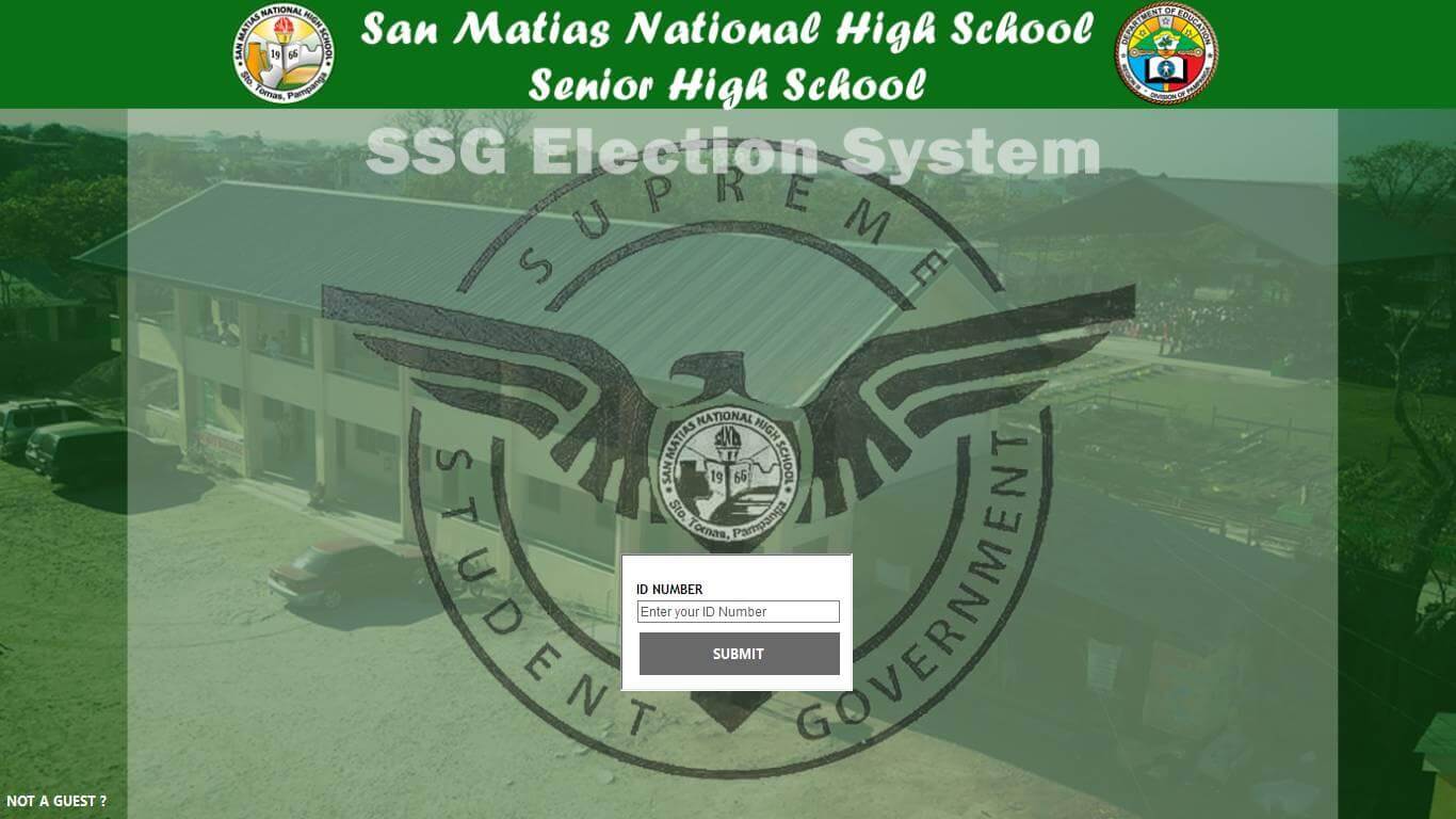 Senior High School Voting System in VB.Net - Enter ID Number Form