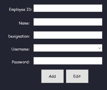 Update a MySQL table Using C# Tutorial and Source code - Form Design